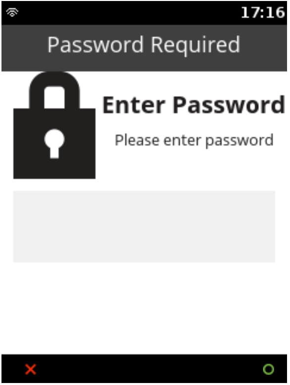 password required for verifone terminal