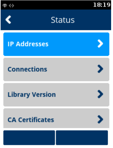 status screen verifone terminal