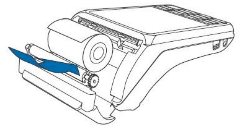 correct way to put thermal till roll into verifone v240m terminal