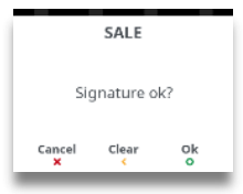 question for signature ok for swipe card sale